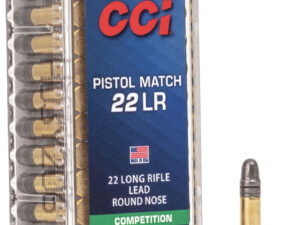 CCI 0051 Pistol Match Competition 22LR 40gr Lead Round Nose 50 Per Box/100 Case