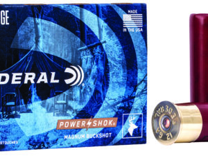 Federal F13100 Power-Shok Magnum 12Gauge 3" 1 7/8oz 00BuckShot 5 Per Box/50 Case