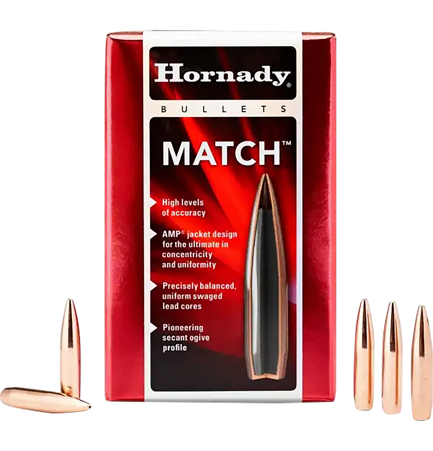 Hornady 30715 Match 30 Cal .308 178 gr Hollow Point Boat Tail Match 100 Per Box/ 15 Case