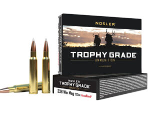 Nosler 60074 Trophy Grade  338WinMag 225gr Nosler AccuBond 20 Per Box/10 Case