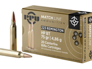 PPU .223 REM MATCH 75GR HPBT 20/1000