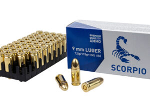 SCORPIO AMMO 9MM 115GR FMJ 50/1000