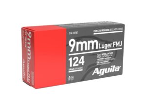 Aguila Handgun Ammuntion 9mm Luger 124 gr FMJ 1115 fps 50/ct