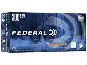 Federal Power-Shok Rifle Ammunition .300 Savage 180 gr SP 2350 fps - 20/ct