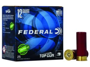 FEDERAL TOP GUN 12 GA 2 3/4 IN  1 1/8OZ 1200 FPS 8 PAPER WAD SS AMMO 25RD