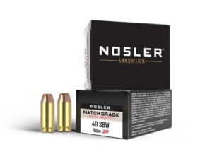 Nosler Match Grade Handgun Ammo .40 S&W 180 gr JHP 20/ct
