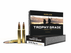 Nosler Trophy Grade Rifle Ammunition .338 Win Mag 250 gr PT 2600 fps - 20/ct