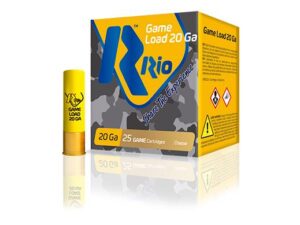RIO Game Load Shotshells 20ga Light 2-3/4" 1oz 1180 fps #8 25/ct