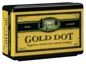 Speer Gold Dot Personal Protection Short Barrel Handgun Bullets .357 Mag .357" 110 gr GDHPSB 100/ct