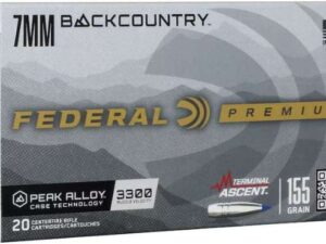 FEDERAL 7MM BACKCOUNTRY 155GR TERMINAL ASCENT 20RD/BX 10BX/CS