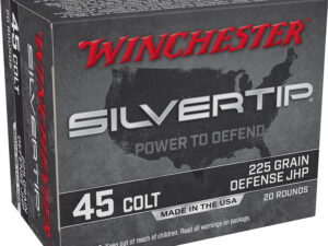 Winchester Ammo W45CST Silvertip  45Colt 225gr Silvertip Jacket Hollow Point 20 Per Box/10 Case