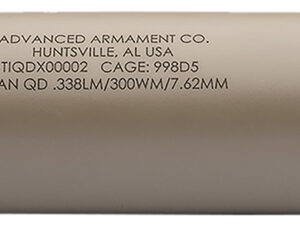 ADVANCED ARMAMENT COMPANY 86601 Titan-QD  338LM/8.6BLK 1.85" FDE Titanium
