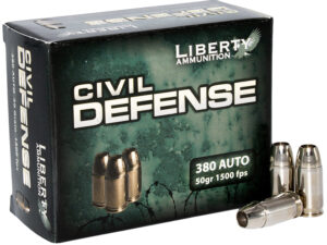 Liberty Ammunition  Civil Defense  380ACP 50gr 20 Per Box/10 Case