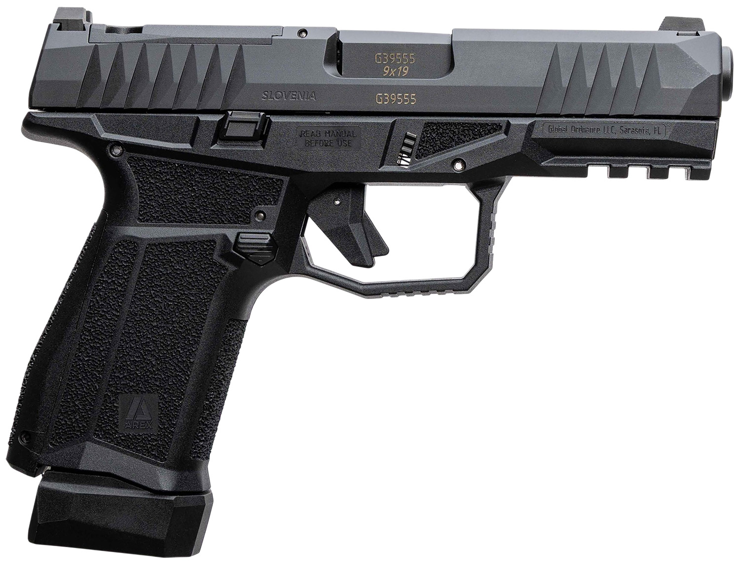 AREX 815537024074 Delta M Gen2 Compact Frame 9mm Luger 15+1 4" Black Steel Barrel, Black Nitride Steel Optic Cut/Serrated Slide, Black Polymer Frame w/Picatinny Rail, Black Stippled Grip, Ambidextrous