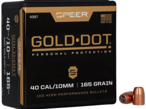 Speer 4397 Gold Dot Personal Protection 40 Caliber .400 165 GR Hollow Point 100 Box
