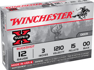 Winchester Ammo XB12300VP Super X  12Gauge 3" 15Pellets 00Buck Shot 15 Per Box/10 Case *Value Pack