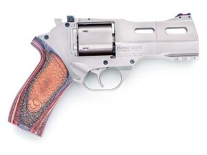 RHINO .357MAG REVOLVER 40DS CHROME 4IN BBL 3MOON CLIPS 6RND ADJ. REAR SIGHT