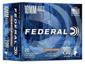 Federal Power-Shok Handgun Ammunition 10mm Auto 200gr JHP 1110 fps 20/ct