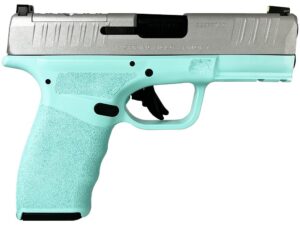 Springfield "Robins Egg Blue Frame/Silver Slide" Hellcat Pro Handgun 9mm Luger 15rd Magazines(2) 3.7" Barrel