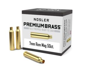 Nosler Unprimed Brass Rifle Cartridge Cases 50/ct 7mm Rem Mag