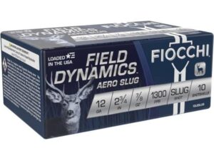 Fiocchi Aero Rifled Slug 12 ga 2 3/4" MAX 7/8 oz Slug  - 10/box