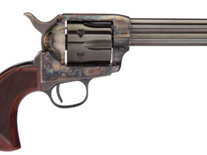 Taylors & Company 555153 1873 Cattleman 357 Mag Caliber with 4.75" Blued Finish Barrel, 6rd Capacity Blued Finish Cylinder, Color Case Hardened Finish Steel Frame & Checkered Birdshead Walnut Grip