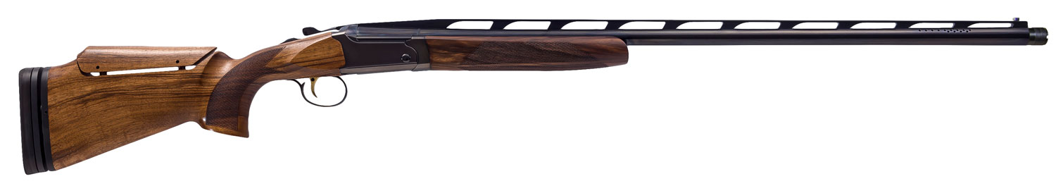 CZ-USA 06502 All American Trap 12 Gauge 2.75" 1rd 34" Ported Barrel, Gloss Blued Metal Finish, Turkish Walnut Stock with Adjustable Comb