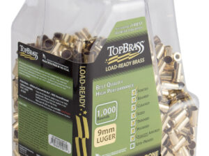 Top Brass 6B9MMLUGXYMJ Premium Reconditioned Unprimed Cases 9mmLuger Handgun Brass 1000/Jug