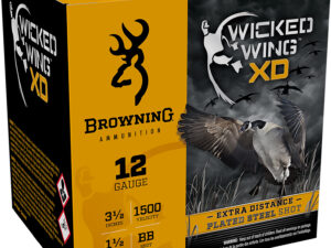 Browning Ammo B193411240 Wicked Wing XD  12Gauge 3.50" 1 1/2oz BBShot 25 Per Box/10 Case