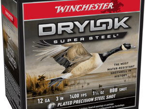 Winchester Ammo XSC123BBB Drylok Super Steel Magnum 12Gauge 3" 1 1/4oz BBBShot 25 Per Box/10 Case