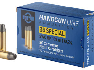 PPU PPH38SH Handgun  38Special 158gr Semi Wadcutter Hollow Point 50 Per Box/10 Case