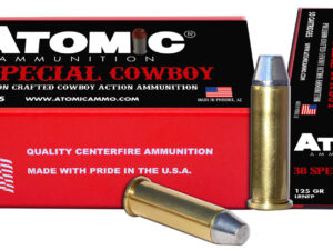 Atomic Ammunition 00451 Cowboy Action Precision Craft 38Special 125gr Lead Round Nose Flat Point 50 Per Box/10 Case