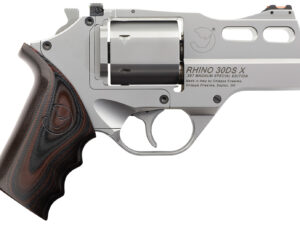 Chiappa Firearms 340308 Rhino 30DS-X Special Edition 357 Mag 6rd 3" Stainless Steel Barrel, Cylinder, Frame & Barrel Shroud, Matte Finish, Finger Grooved Black/Red G10 Grip