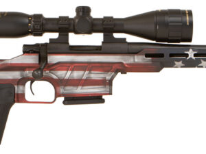 Howa HMXL350USA M1500 Mini Excel Lite 350 Legend 16.25" TB 3+1 American Flag Cerakote Black Folding HTI Excl Lite Chassis Stock