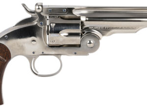Taylors & Company 550670 Schofield Top Break 45 Colt (LC) Caliber with 5"Barrel, 6rd Capacity Cylinder, Overall Nickel-Plated Finish Steel & Walnut Grip