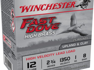 Winchester Ammo WFD128B Fast Dove & Clay High Brass 12Gauge 2.75" 1oz 8Shot 25 Per Box/10 Case