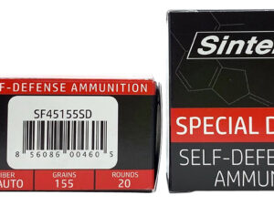 SinterFire Inc SF45155SD Special Duty (SD)  45ACP 155gr Lead Free Frangible Hollow Point 20 Per Box/10 Case