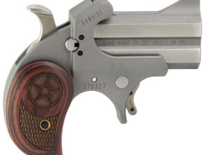 Bond Arms BARHRW Rawhide  38 Special/357 Mag 2 Shot 2.50" Rough Matte Stainless Steel Barrel & Frame, Rosewood Grips