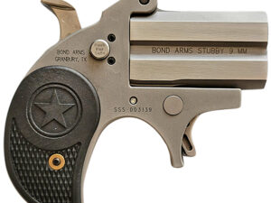 Bond Arms BASTB Stubby  9mm 2rd Shot 2.20" Matte Stainless Steel Frame Black Textured Polymer Grips