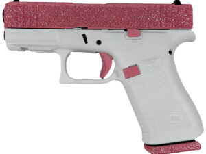 Glock PX4350204NBGF G43X  Sub-Compact Frame 9mm Luger 10+1 3.41" Black GMB Barrel, Bubblegum Cerakote Serrated Steel Slide, Frost Cerakote Polymer Frame w/Beavertail, Ambidextrous