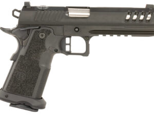 Bersa M2XIO5BBFN M2XI  9mm Luger 22+1 5" Match Grade Bull Barrel, QPQ Tenifer Cerakote Lightening Cut/Optic Cut/Serrated Steel Slide & Frame w/Beavertail & Picatinny Rail, Black Polymer Grip