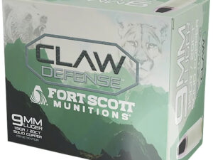 Fort Scott Munitions 9MM115SCVFNCD Claw Defense  9mm 115gr 20 Per Box/25 Case