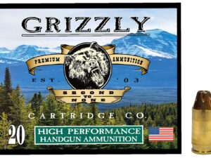 Grizzly Ammo GC38A1   380ACP+P 90gr Jacketed Hollow Point 20 Per Box/10 Case