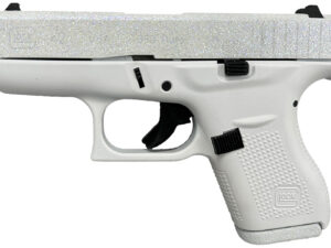 Glock UI4250204NFRST G42 Gen3 Sports South Exclusive 380 ACP 6+1 3.25" Black Steel Barrel, Frost Glitter Cerakote Serrated Steel Slide, Frost Cerakote Polymer Frame, Textured Polymer Grip, USA Made