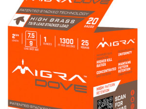 Migra Ammunitions M20LF7.5-9  Dove 20Gauge 2 3/4" 1oz 7.5/9Shot 25 Per Box/10 Case