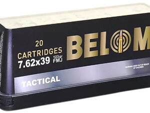 BELOM Ammo  Tactical  7.62x39mm 123gr Full Metal Jacket 20 Per Box/24 Case