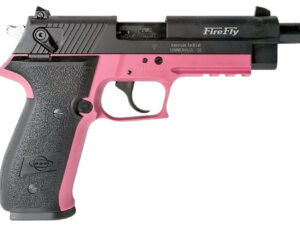 GSG GERG2213TFFPA FireFly  22 LR 13+1 4.90" Black Threaded Barrel, Aluminum Serrated Slide, Pink Aluminum Frame w/Picatinny Rail, Textured Grip