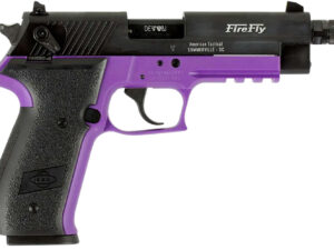 GSG GERG2213TFFLA FireFly  22 LR 13+1 4.90" Black Threaded Barrel, Aluminum Serrated Slide, Purple Aluminum Frame w/Picatinny Rail, Textured Grip