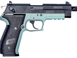 GSG GERG2213TFFMA FireFly  22 LR 13+1 4.90" Black Threaded Barrel, Aluminum Serrated Slide, Mint Aluminum Frame w/Picatinny Rail, Textured Grip