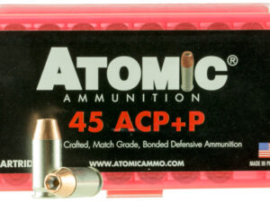 Atomic Ammunition 00412 Pistol Precision Craft 45ACP +P 185gr Bonded Match Hollow Point 50 Per Box/10 Case
